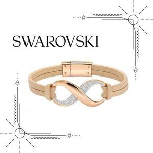 SWAROVSKI Exist Bracelet Rose Gold/Leather